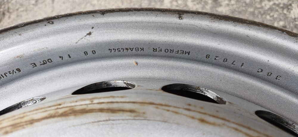 4 Jantes R16 Mercedes Sprinter 313CDI 3.5T (W906). 6.5Jx16H2