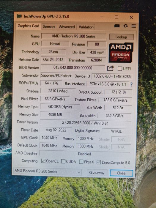 4GB 512bit  Відеокарта в гарному стані тест на фото