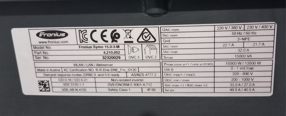 Інвертор 15кВт.  Опис читаємо уважно.