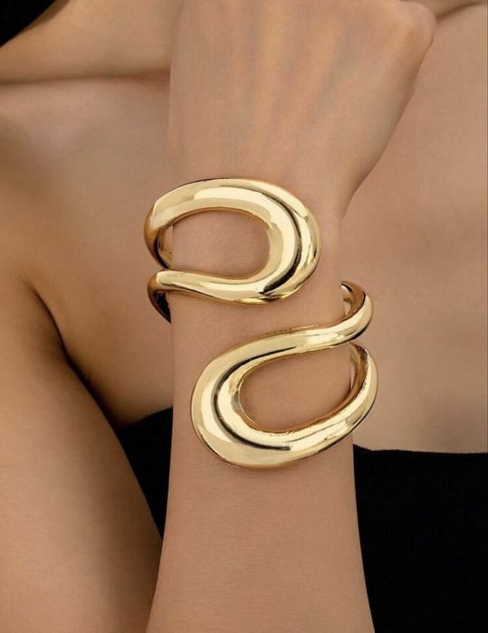 Bransoletka Duża w kolorze złotym