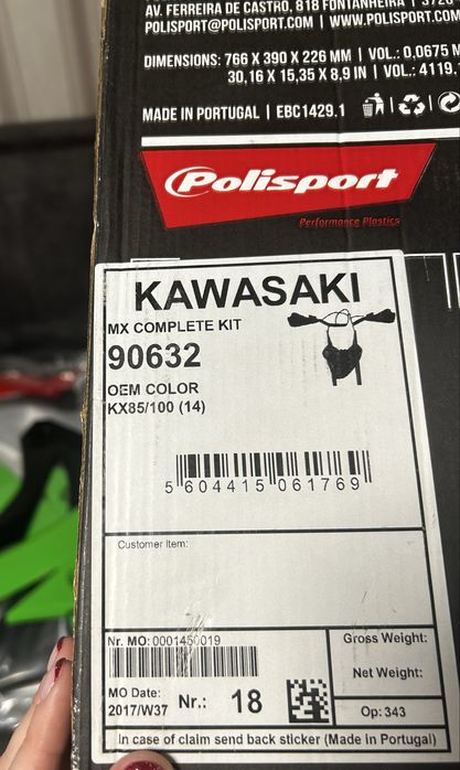 Продам пластик на Kawasaki 85.