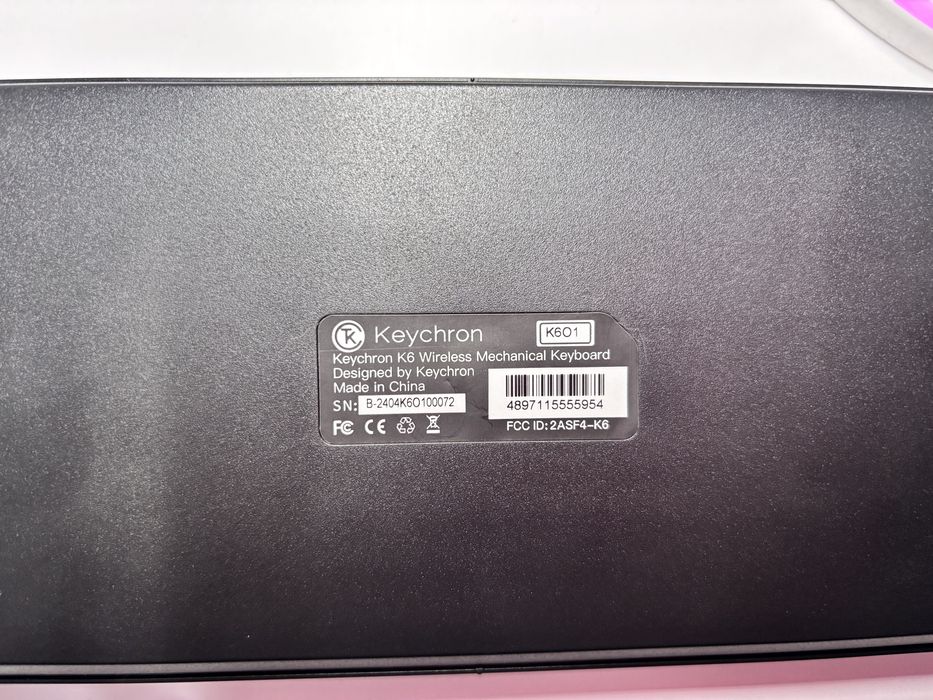 Клавіатура бездротова ігрова Keychron K6 Gateron G Pro Red BT/ USB-A