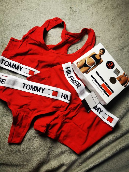 S M L XL 3pak Majtki Stringi Komplet Damskie Calvin Klein Tommy Hilfiger
