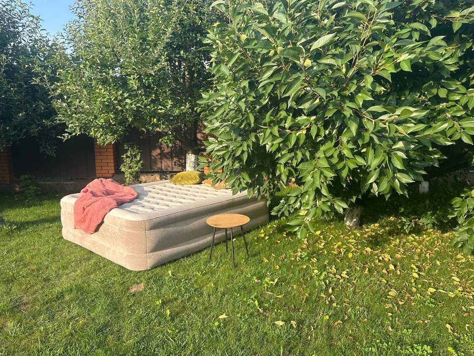 ‼️Надувная кровать двуспальная. Матрас ліжко надувне 203х152х48 Ламзак