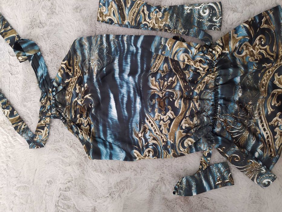 Túnica cetim estampada