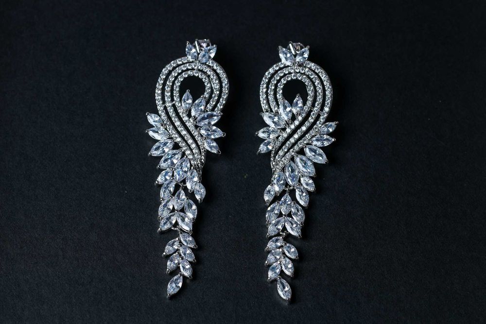 Srebrne kolczyki ślubne