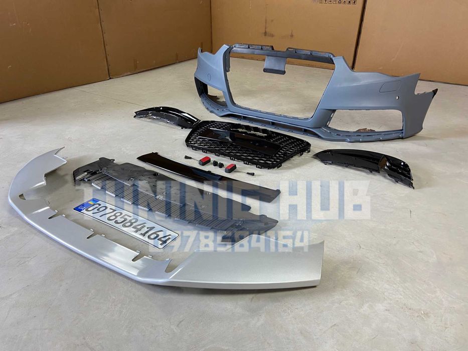 бампер Audi A5 (2011-2016) RS5 передний ауди губа решетка радиатора