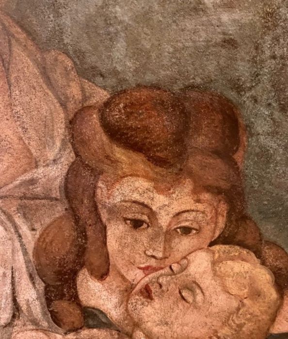 Quadro com fresco veneziano transposto para tela