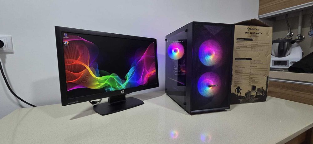 Computador Core i5 com OFERTA de monitor HP Pro de 20 polegadas /Windows + Office / com Caixa e os plásticos de origem.