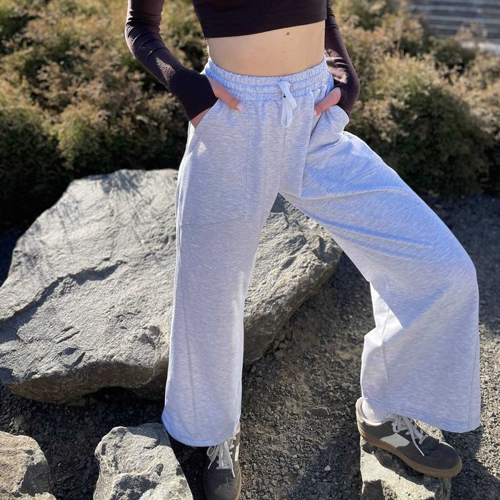 Хіт продажу сірі спортивні штани Oversize Wide Leg