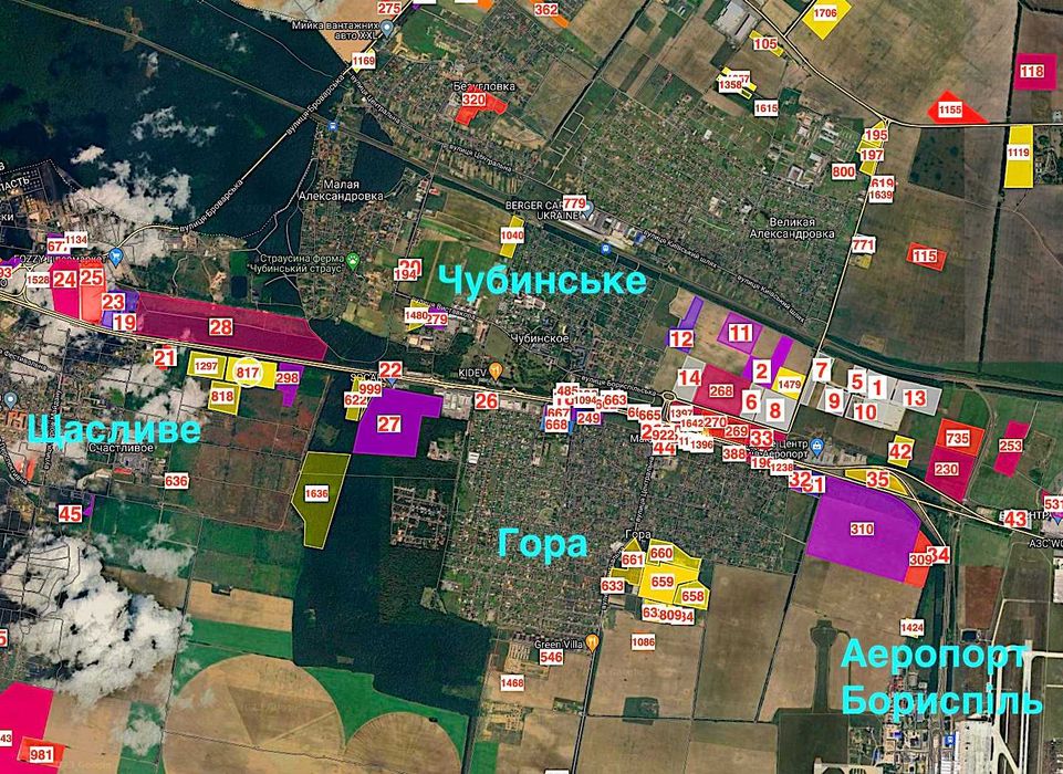 Продаж комерц ділянки вздовж траси Київ-Вишгород АЗС, пром,торгівля...