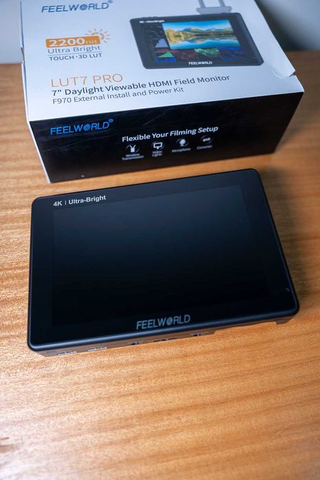 Feelworld LUT7S Pro Ultra-Bright 2200 nits, 3D LUT ecrã tátil HDR, 4k