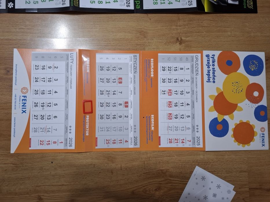 Kalendarz  trójdzielne 2026