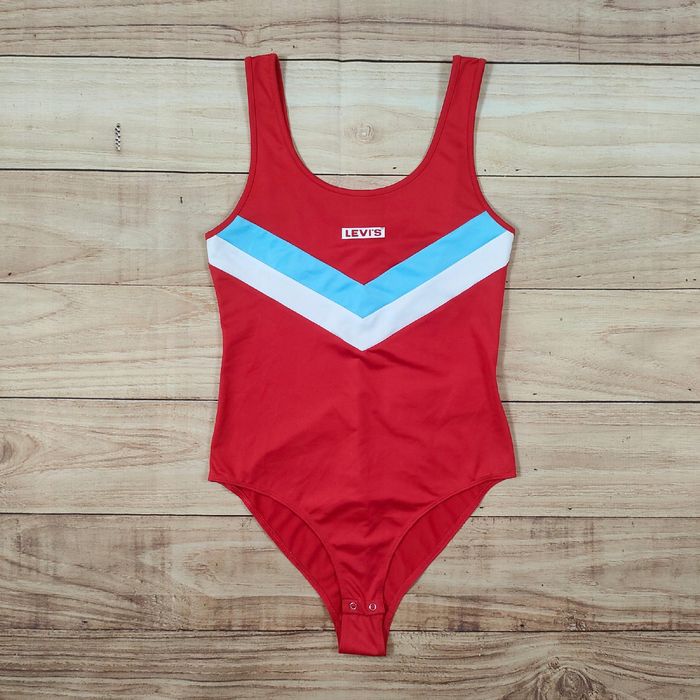LEVI'S Strój Kąpielowy Jednoczęściowy Damski Logowany r. S