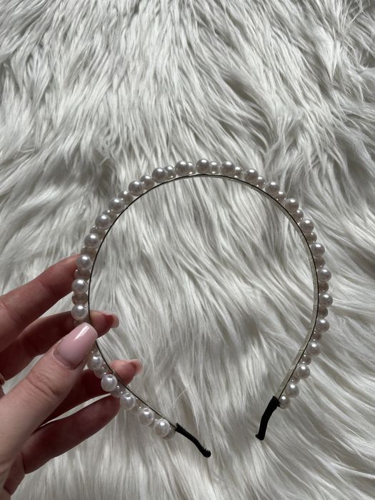 Opaska na głowę perłowa