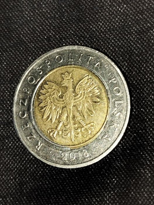 5zł 100lat niepodległości 2018 destrukt rozlanie