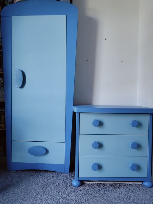 Komplet mebli Mammut niebieskie Ikea