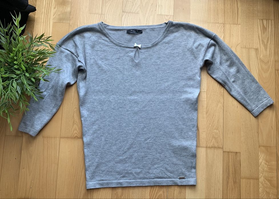 Sweter Mohito 3/4 rękawek szary rozmiar S