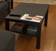 LACK - Mesa de centro, preta/castanha 90x55 cm