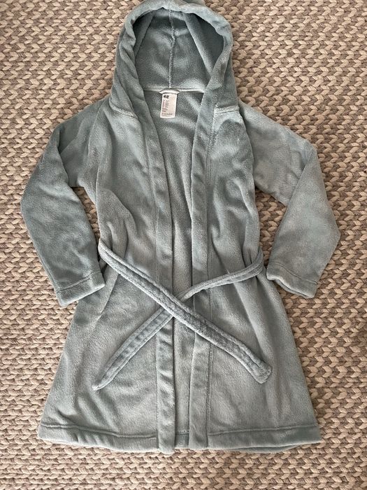 Niebieski, dziecięcy szlafrok, rozmiar 146/152, marki H&M