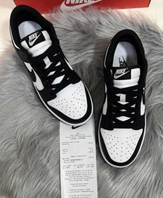 nike dunk biack low whute panda 41