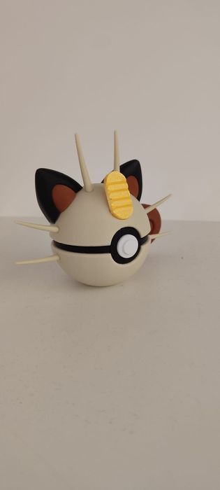 Meowth pokeball pokemon 3d