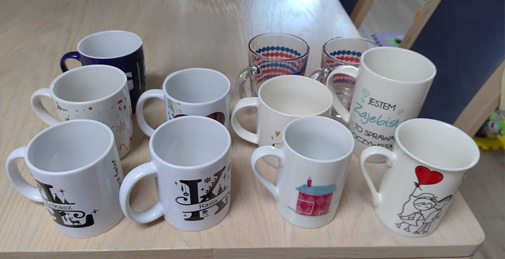 Kubek kubki ceramiczne szklane