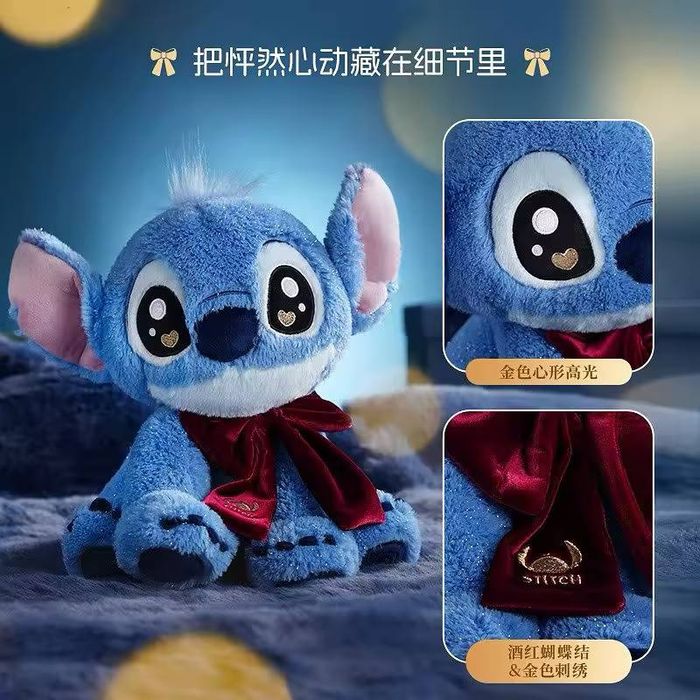 Гарна іграшка Стіч із бантиком 35см, Іграшка Стіч 35см, М'яка