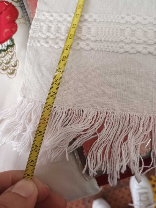 2 toalhas de tear em estopa de linho 63x51 cm