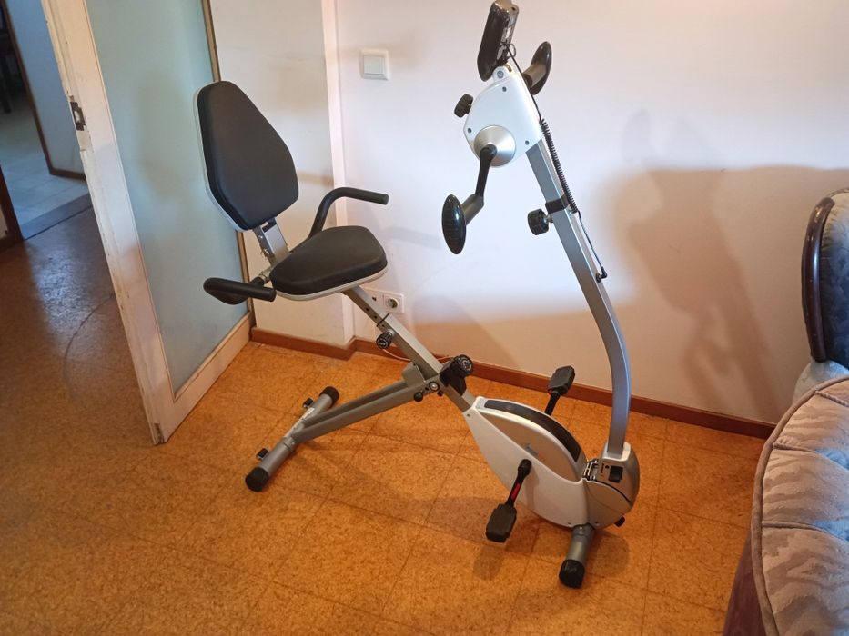 bicicleta estática/recumbente dobrável e multifuncional, do modelo DualFit