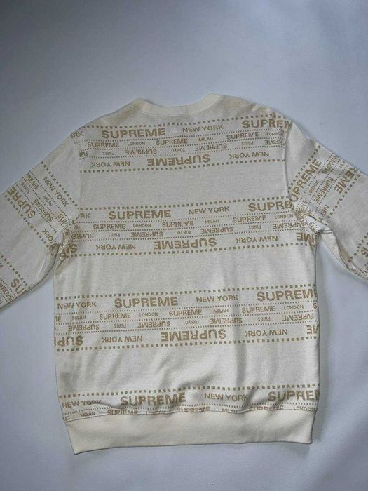 Кофта Supreme metallic jacquard crewneck