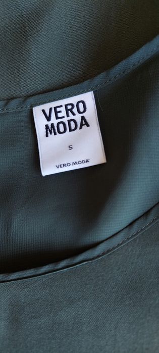 Vero Moda r.S letnia sukienka khaki, wiskoza, kieszenie