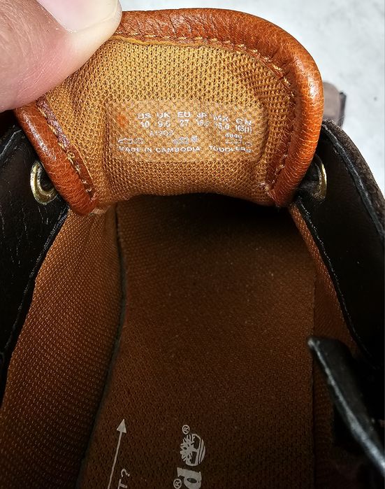Timberland Groveton 27 chłopięce buty brązowe za kostkę trzewiki trape