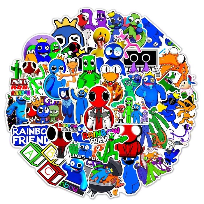 ZESTAW 50SZT Naklejki Rainbow friends ROBLOX