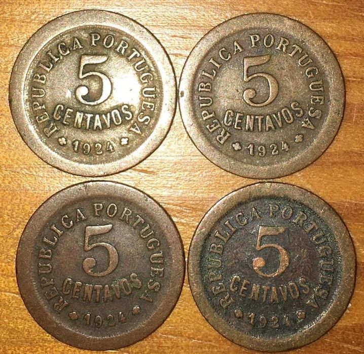 Moedas antigas 5 centavos