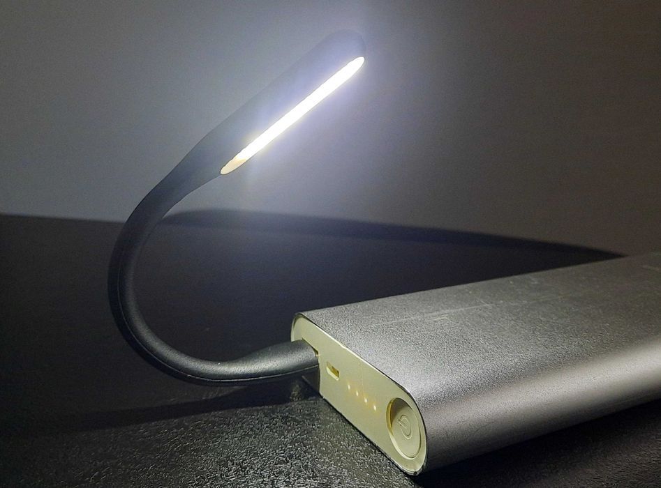 Гибкий USB LED светильник нейтральный для Ноутбука Повербанка гнущийся