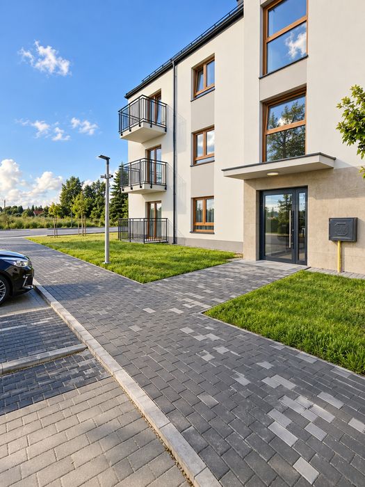 Mieszkanie w nowym bloku, wysoki standard, na parterze