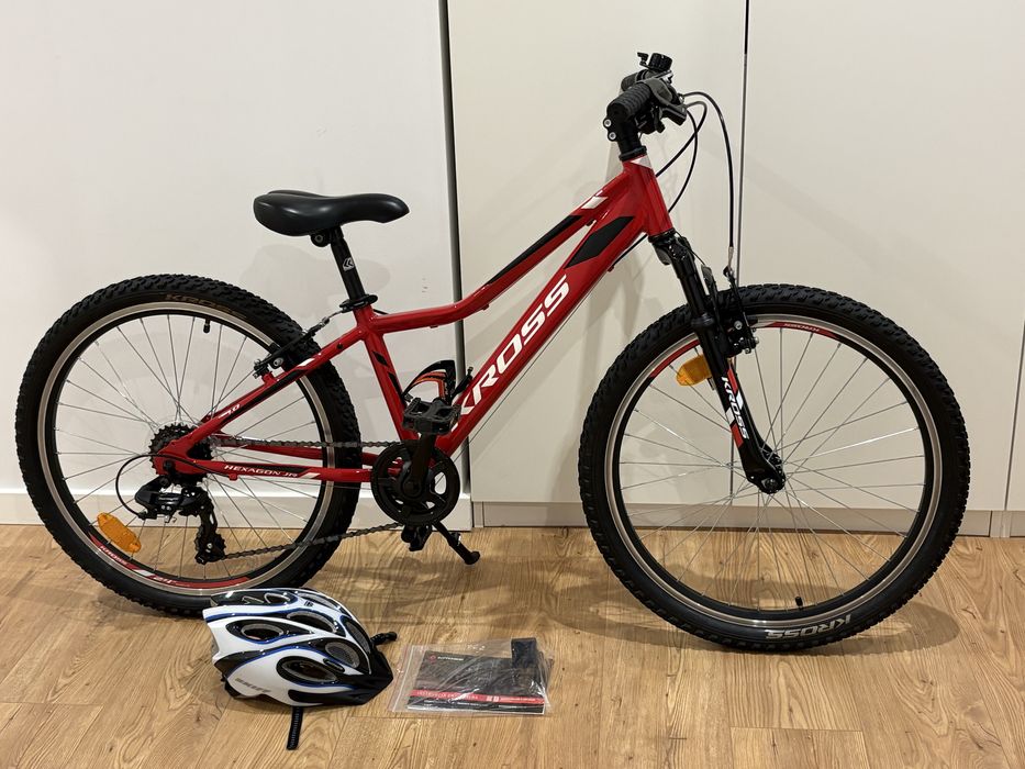 Rower 24 cale - Kross Hexagon 1.0 + licznik Sigma+ kask Author, super stan po 1 sezonie!