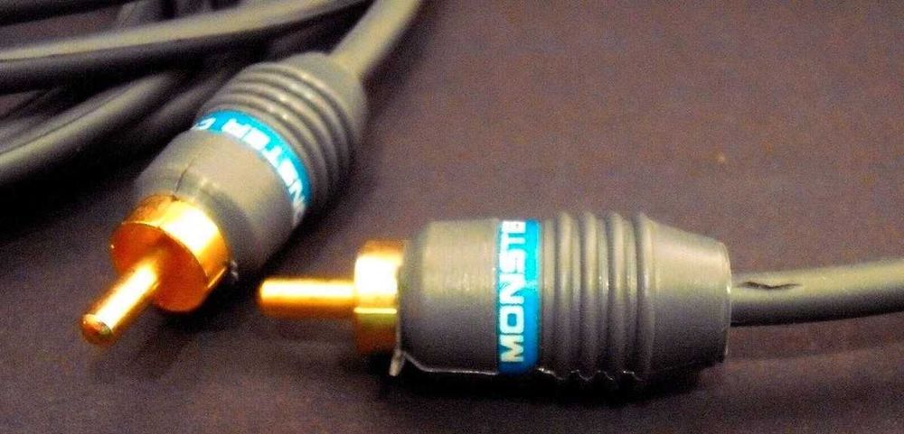 2 x RCA to RCA Male Stereo Audio Coax Cable Cord Gold Plated  4.9 4FT