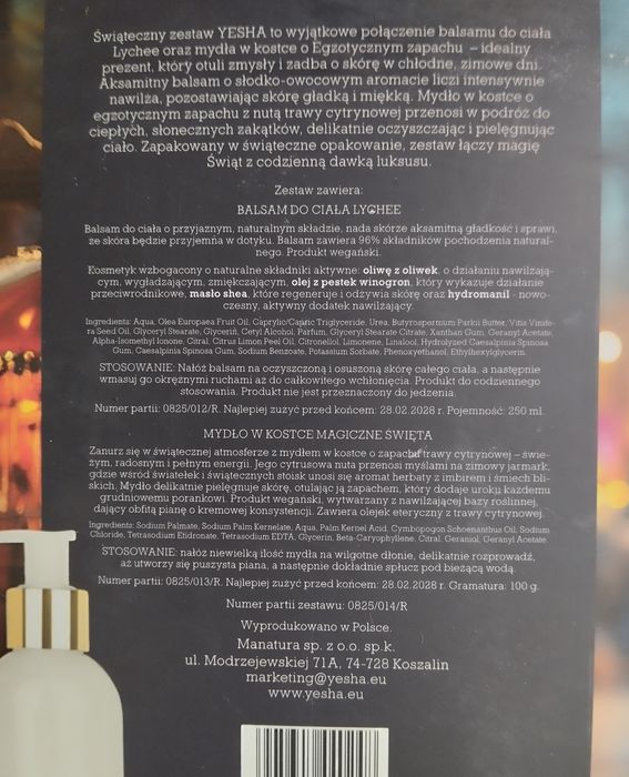 Zestaw kosmetyków Yesha