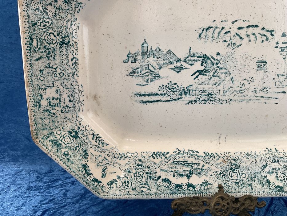 Travessa faiança sacavem azul 40x28 cm