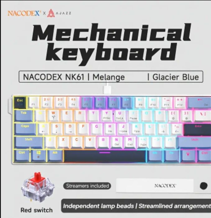 ‼️Розпродаж‼️Механічна клавіатура Ajazz NK61‼️Top‼️