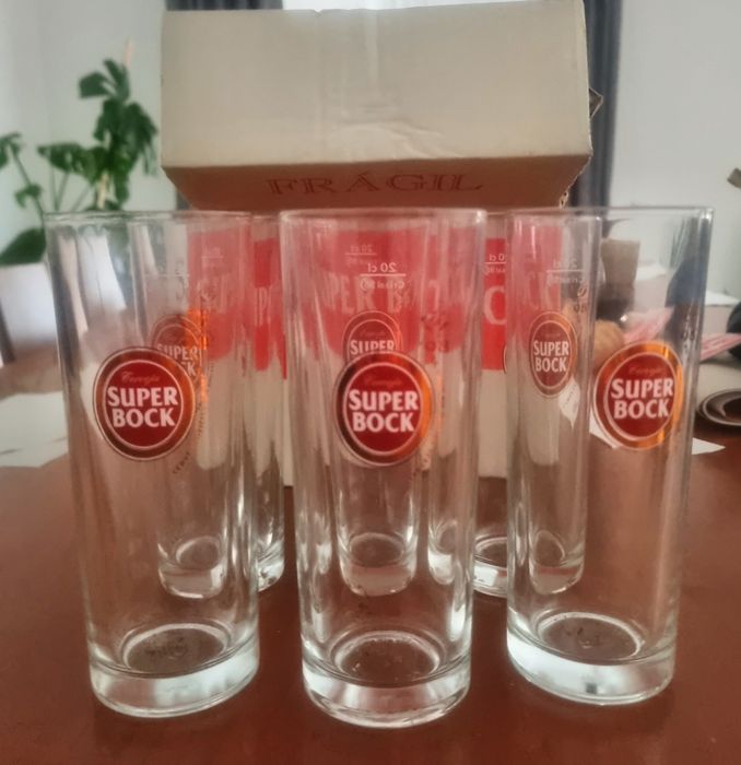 Vintage 6 copos super bock  espo 98