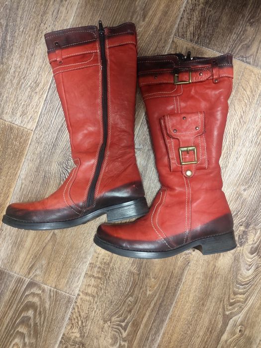 Сапоги зимові шкіряні 39 р.