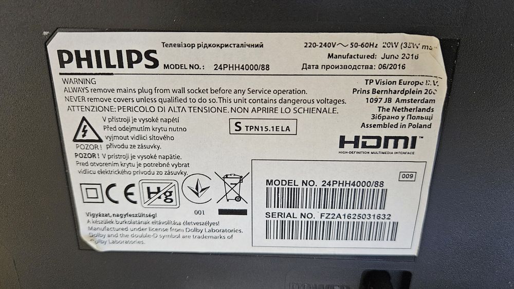Televisão Philips 24"