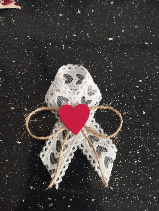 Kotyliony weselne czerwone serce