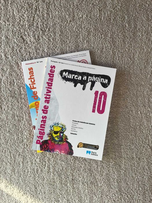 Livros Fichas Matemática A e Português 10ºano