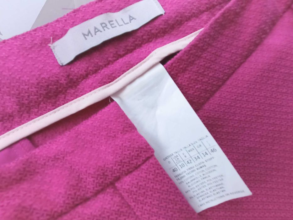 Max Mara różowe cygaretki w tłoczone wzory 42