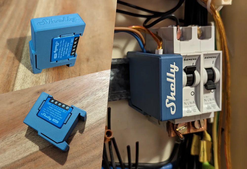 Suporte de Calha DIN para Shelly Mini