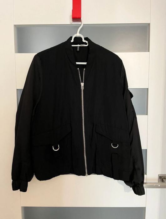 kurtka bomberka czarna h&m